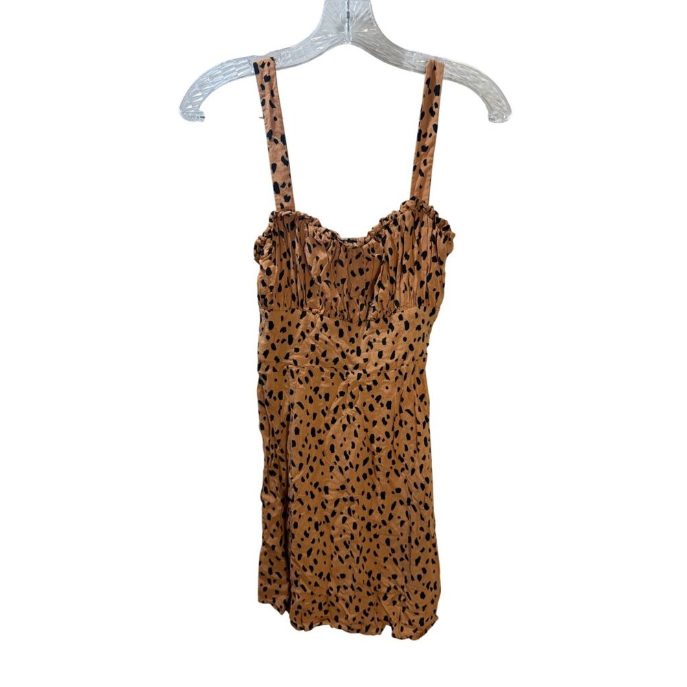 Trixx Clothing Company Womens Leopard‎ Print Dress S Brown & Black